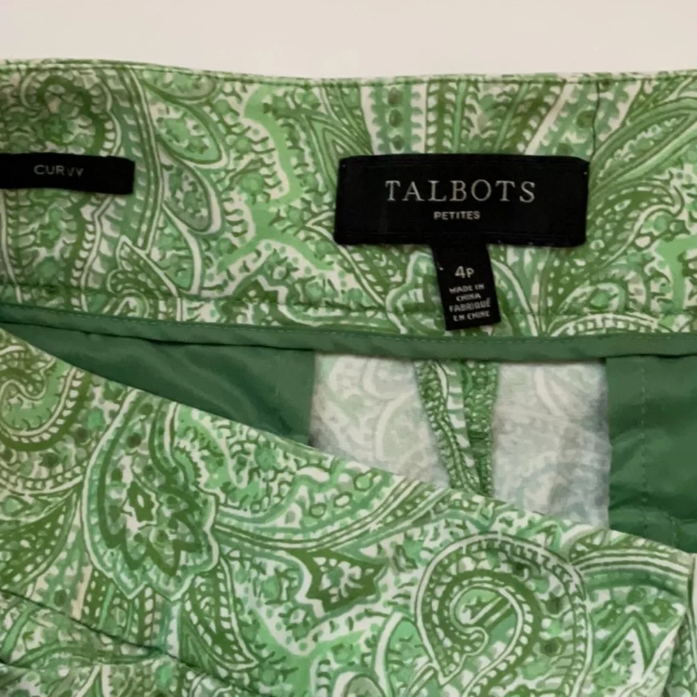 Talbots Printed Curvy Cropped Pants - Picture 3 of 8